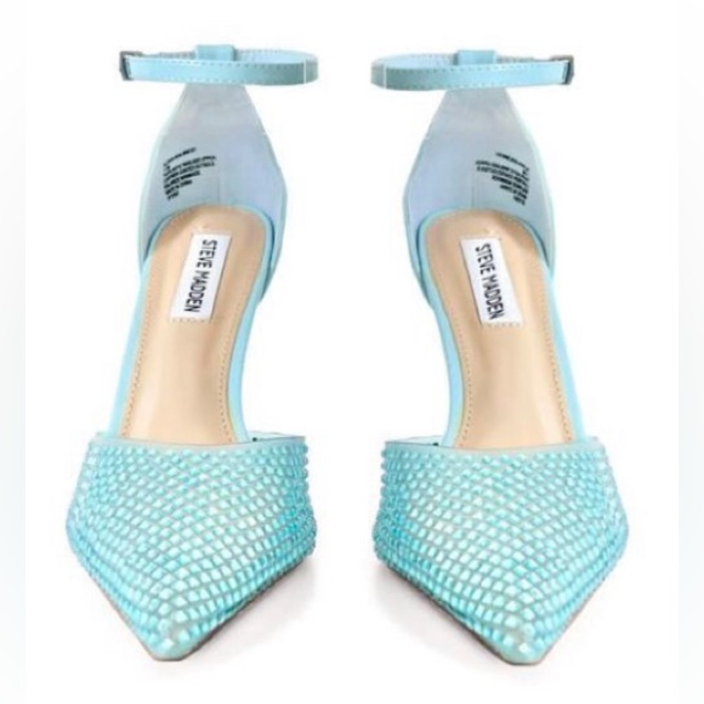 Steve Madden Alisha Pump/ light Blue Pointy Stiletto Heels. Size 8 - Picture 4 of 16